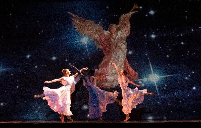 Promotional image of dancers performing for the Kennedy Dancers Bare Soles choreographers showcase during National Dance Week