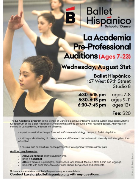 La Academia Pre-Professional Auditions