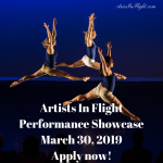 Apply now for the Artists In Flight Performance Showcase on March 30, 2019!