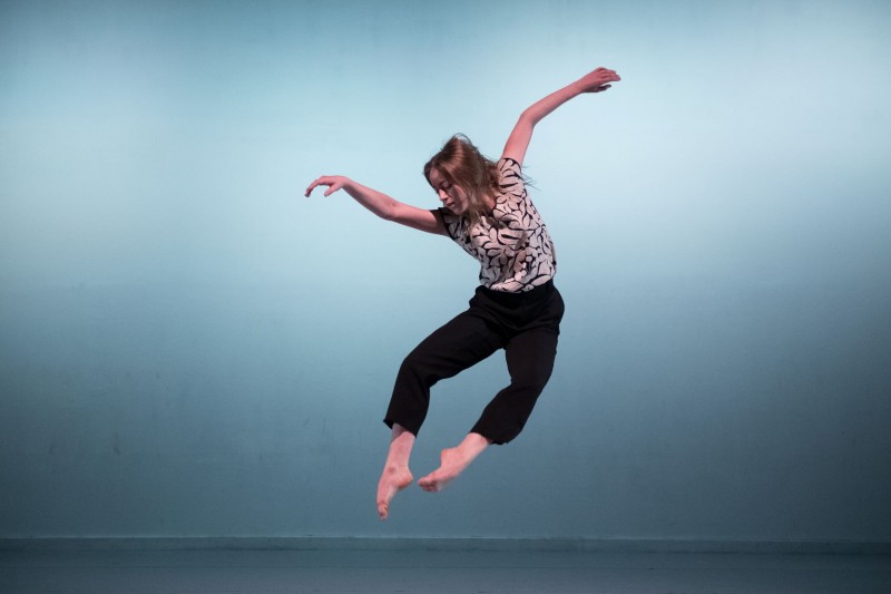 Conservatory of Dance student jumping