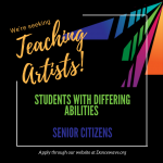 We're Hiring Teaching Artists!