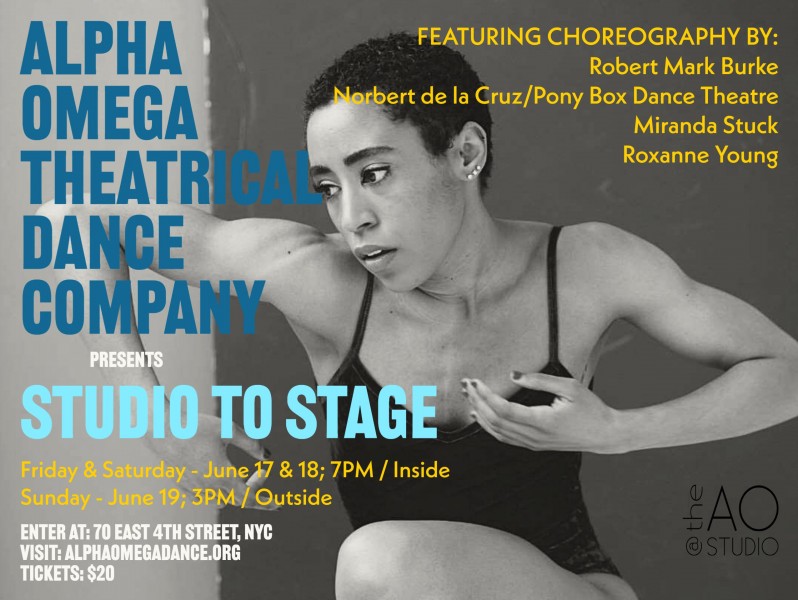 Solo artist featured on cover of flyer along with program details