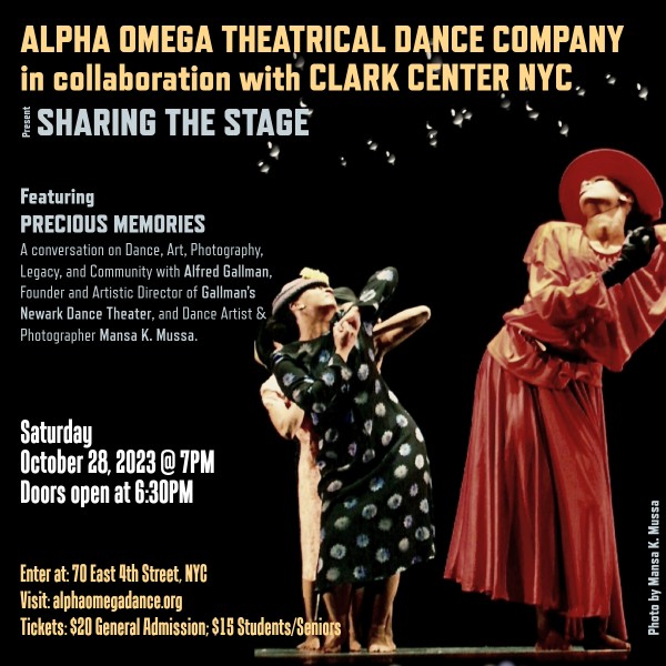 Two dancers in long dresses and hats lean away from one another.