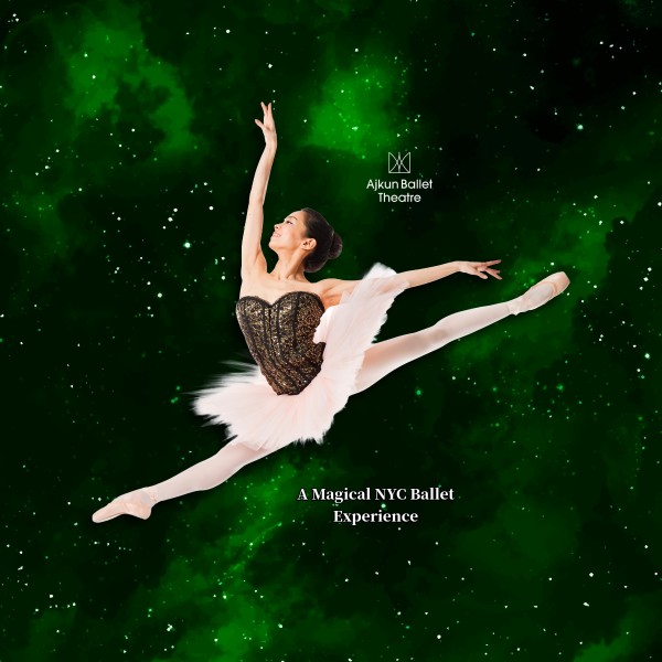 Ajkun Ballet Company Dancers performing in the magic forest of A Midsummer Night's Dream choreography by Chiara Ajkun. 