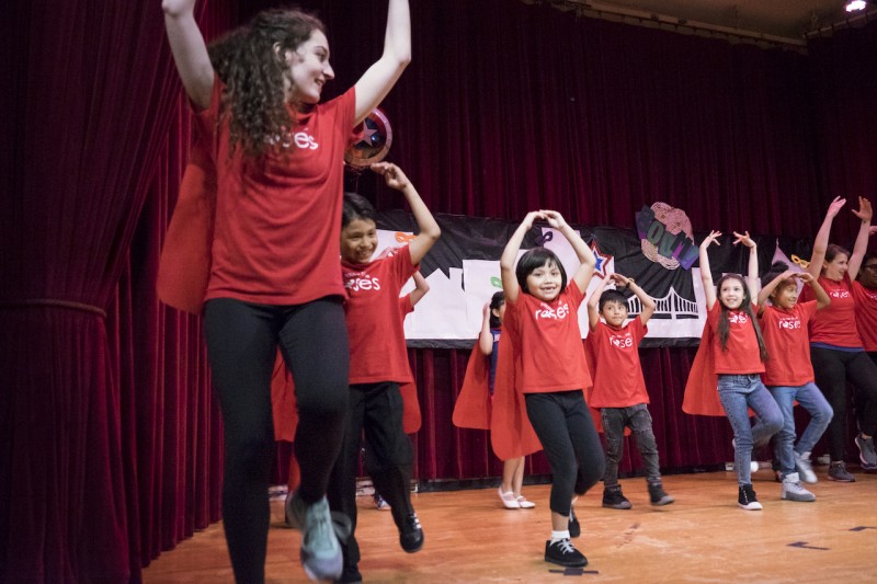 A HOTR Volunteer Performs a Dance with our Young Superheroes!