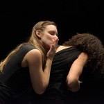 "down here" by Shannon Hummel at BAM Fisher. L to R: Katie Dean, Calia Marshall. 