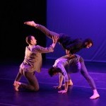 Virtuostic trio of three male dancers
