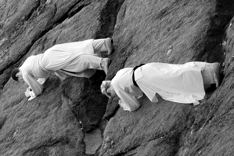 male and female dancers