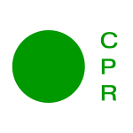 A green circle with the letters "CPR" stacked vertically to the right.