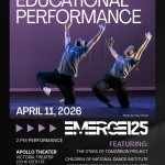 Graphic Poster showcasing two student dancers in motion