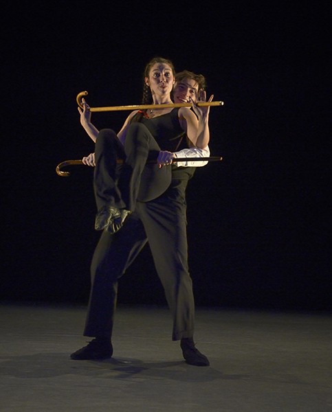 Photo of a jazz duet with canes