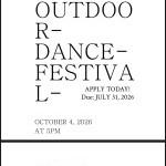 Text reading OUTDOOR DANCE FESTIVAL in black bold on white background.