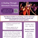 flier for The Women Gather workshop