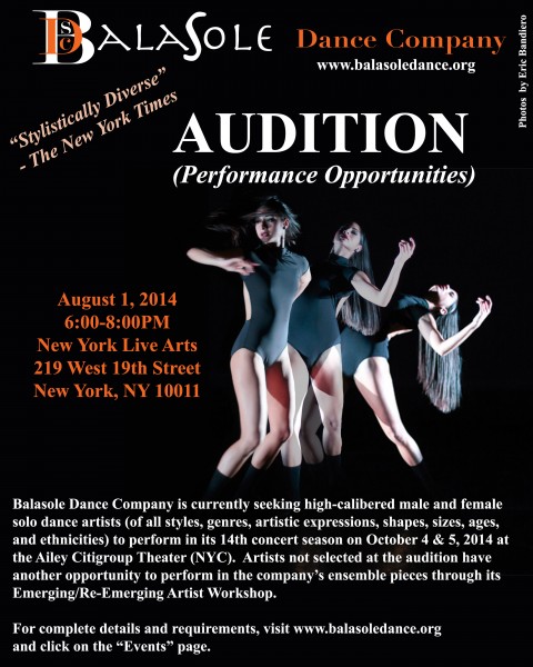 Audition - BalaSole Dance Company