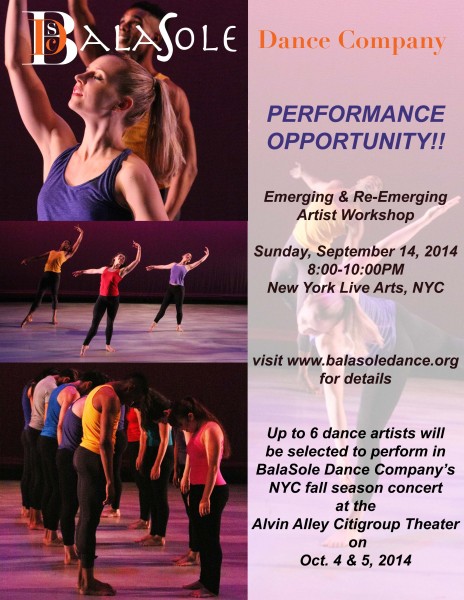 Performance Opportunity - BalaSole Dance Company