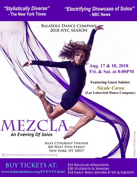 BalaSole Dance Company 2018 NYC Season Concert - Aug. 17 & 18, 2018