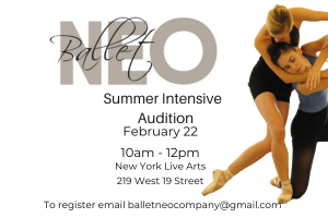 BNYP SUMMER DANCE WORKSHOPS  - AGES 15-