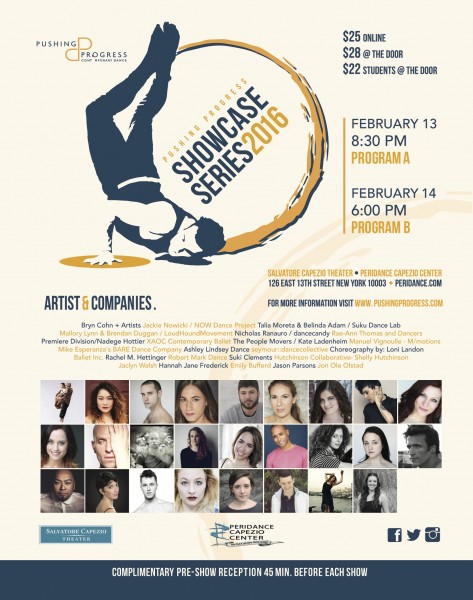 Pushing Progress Contemporary Dance seeks Volunteers for the 2016 Showcase Series!
