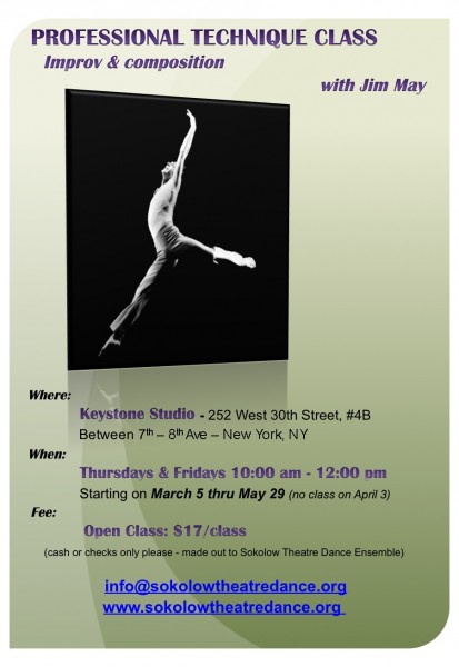 PROFESSIONAL TECHNIQUE class with improv/composition by Jim May