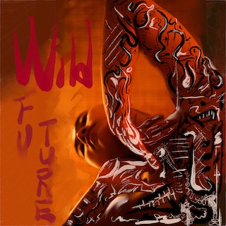 Image of Shannon Yu with Hands on shas neck and paint on shas arms. Words say “wild future"