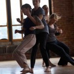 Group partnering photo of four people