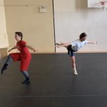 Dancers in rehearsal for New Practice Moves in process. 