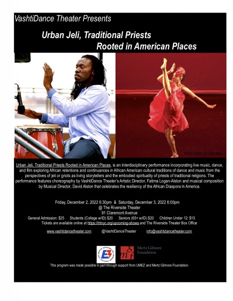 Hand Percussionist and Dancer in Red Dress