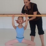 At the barre with director Carole Alexis