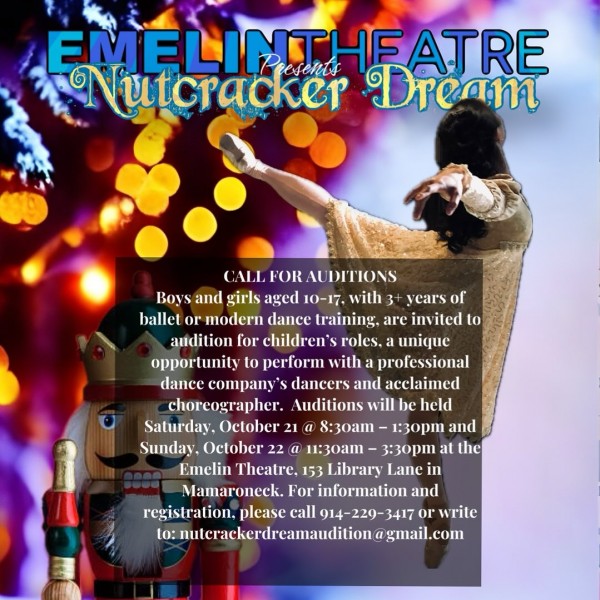 Call for Auditions Nutcracker Dream at the Emelin Theatre Dance/NYC