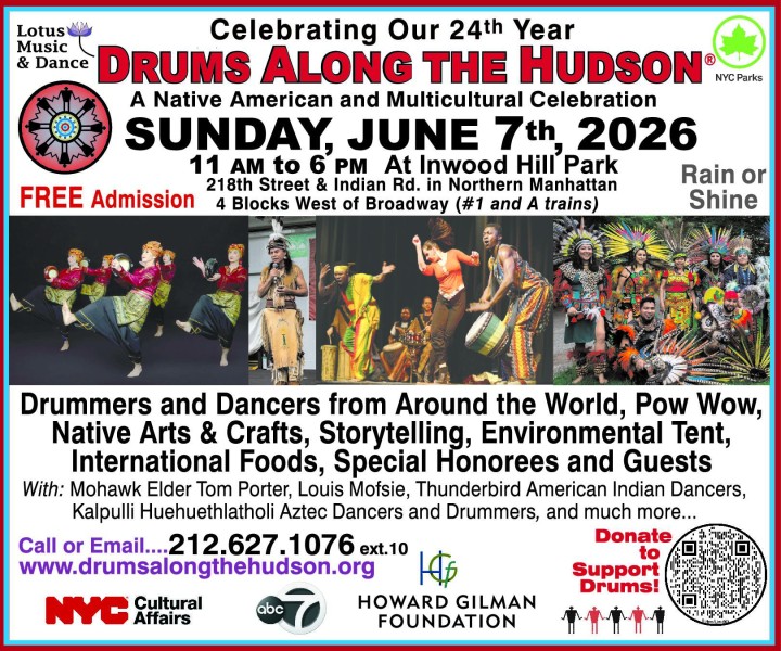 Multicultural dancers and drummers