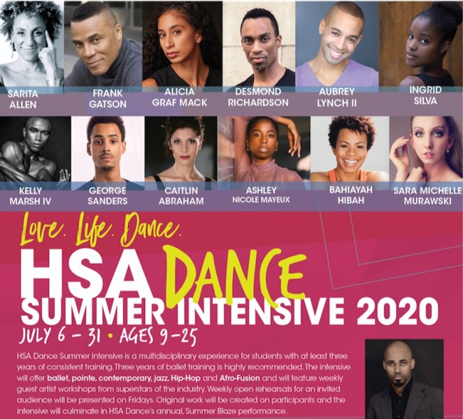 Flyer for HSA Summer Dance Intensive