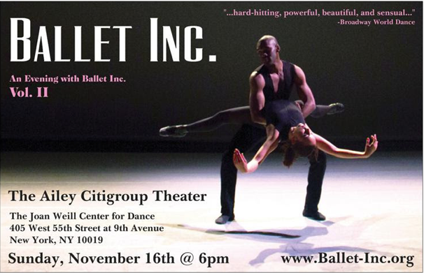 Ballet Inc. Seeking Volunteers for Upcoming Fall Season 