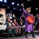 A past BRIClab artist performs the show "The Church of the Alien Love Child Presents the Passion of Reverend Yolanda"