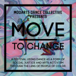 A male dancer is lifting his left leg to the side while a female dancer is on her knees with her arms in eagle pose.