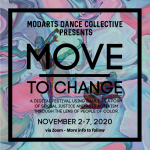 A male dancer is lifting his left leg to the side while a female dancer is on her knees with her arms in eagle pose.