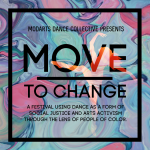 A woman en pointe looking into her curved left arm with her right arm curved towards the floor and left leg in attitude side. 