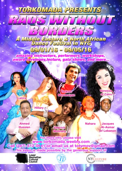 SAVE THE DATE FOR RAQS WITHOUT BORDERS: A MIDDLE EASTERN AND NORTH AFRICAN DANCE FESTIVAL!
