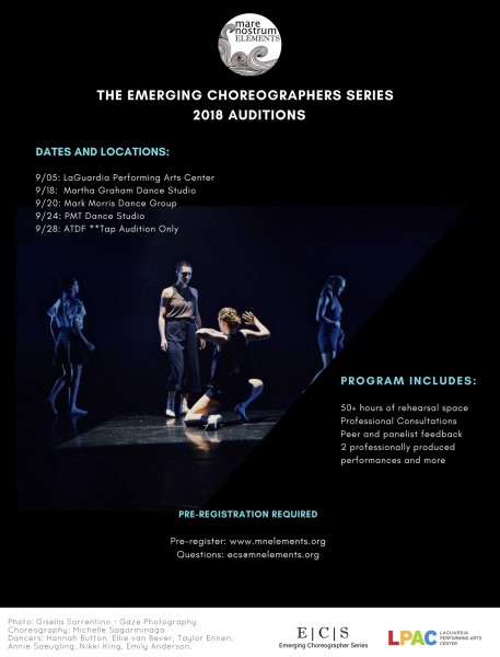 ECS 2018 Audition Calendar