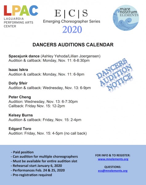 dancers audition flyer