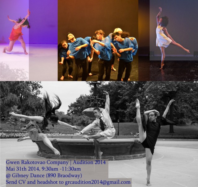 GRC Audition Mai 31th 2014 | Seeking Male and Female dancers for paid performance 