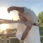 Ben practices Tai Chi Sword ... an advanced Tai Chi Technique