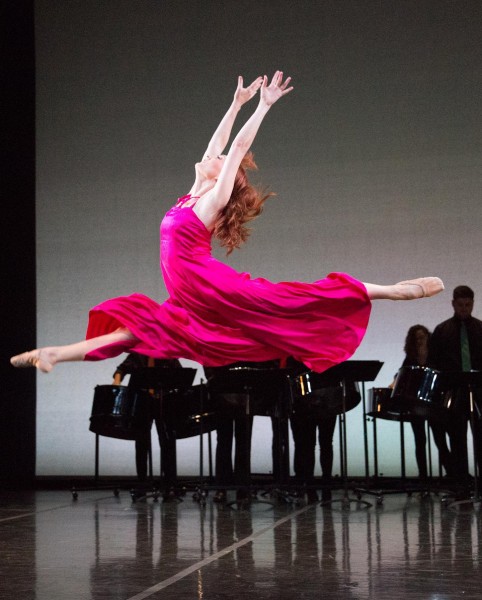 Dancer leaping through the air.