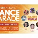 Dance Parade 2021 graphic for May 22, 2021 with Grand Marshals Virginia Johnson, H.T. Chen & Dian Dong and Lisa Lisa