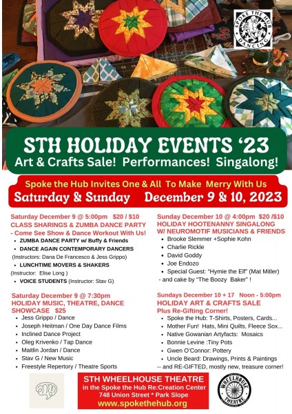 Events will occur on 12/9 and 12/10.