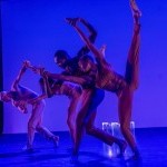 Dancers (right to left): Sonja Chung, Isaac White, Elise King, Andy Jacobs in The Theory of Color at New York Live Arts.