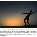 Silouhette of one dancer with orange lighting