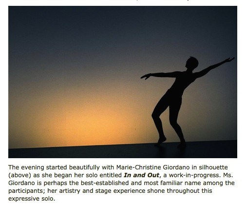 Silouhette of one dancer with orange lighting