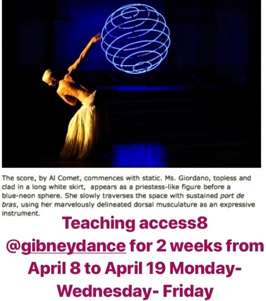 Dancer silouhette with blue sphere