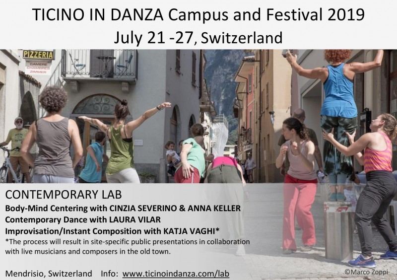 A group of dancers performing in the old town of Mendrisio