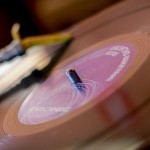 vinyl record on turntable 